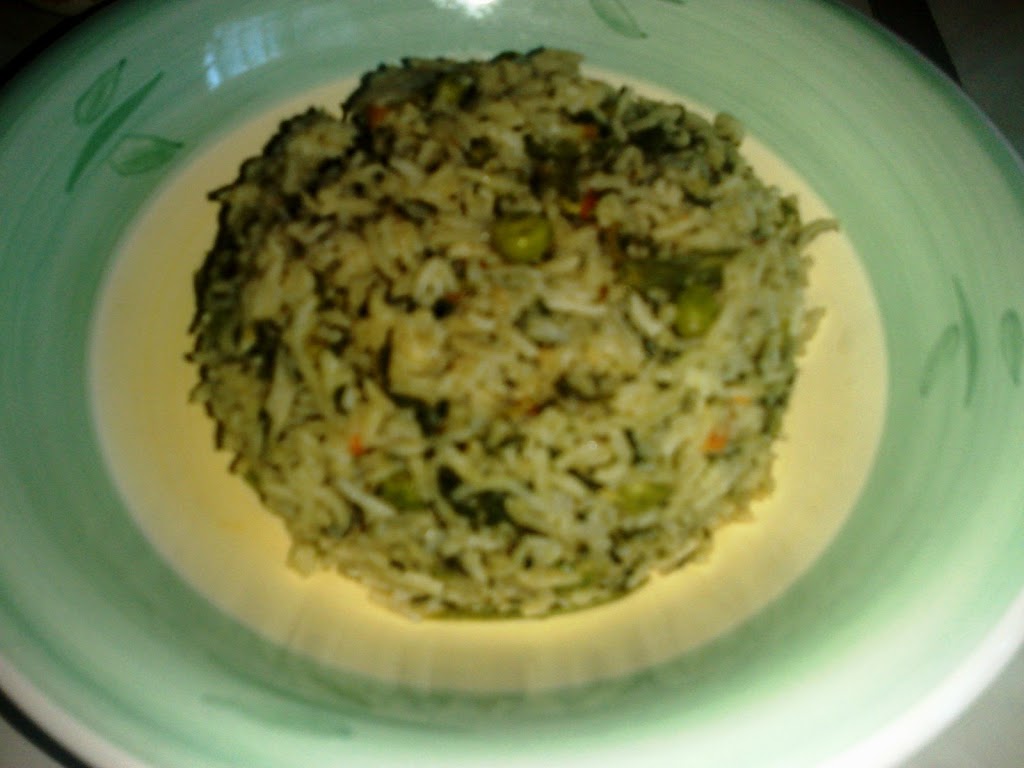 peascapsicum masala rice My Veg Fare