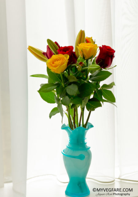 Flowers, Bouquet, Blue vase