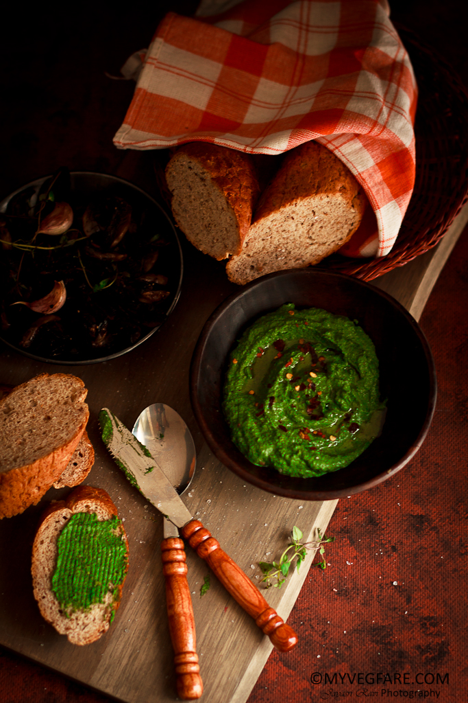 pâté, veggie pâté, spinach walnut pâté