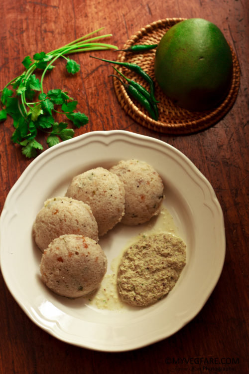 Idli made with mango