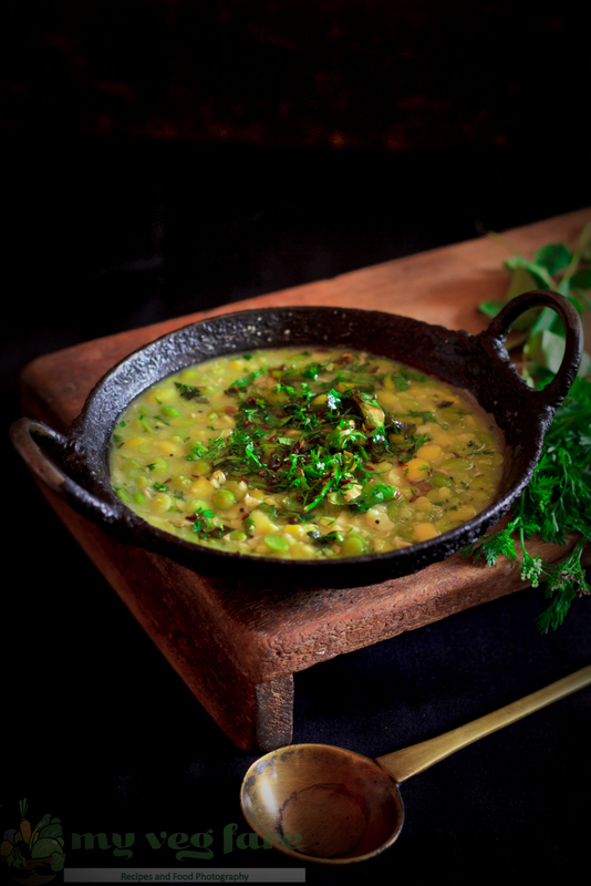 Avarekaalu Tovve / Thove (Hyacinth Beans / Val Beans Dal) - My Veg Fare